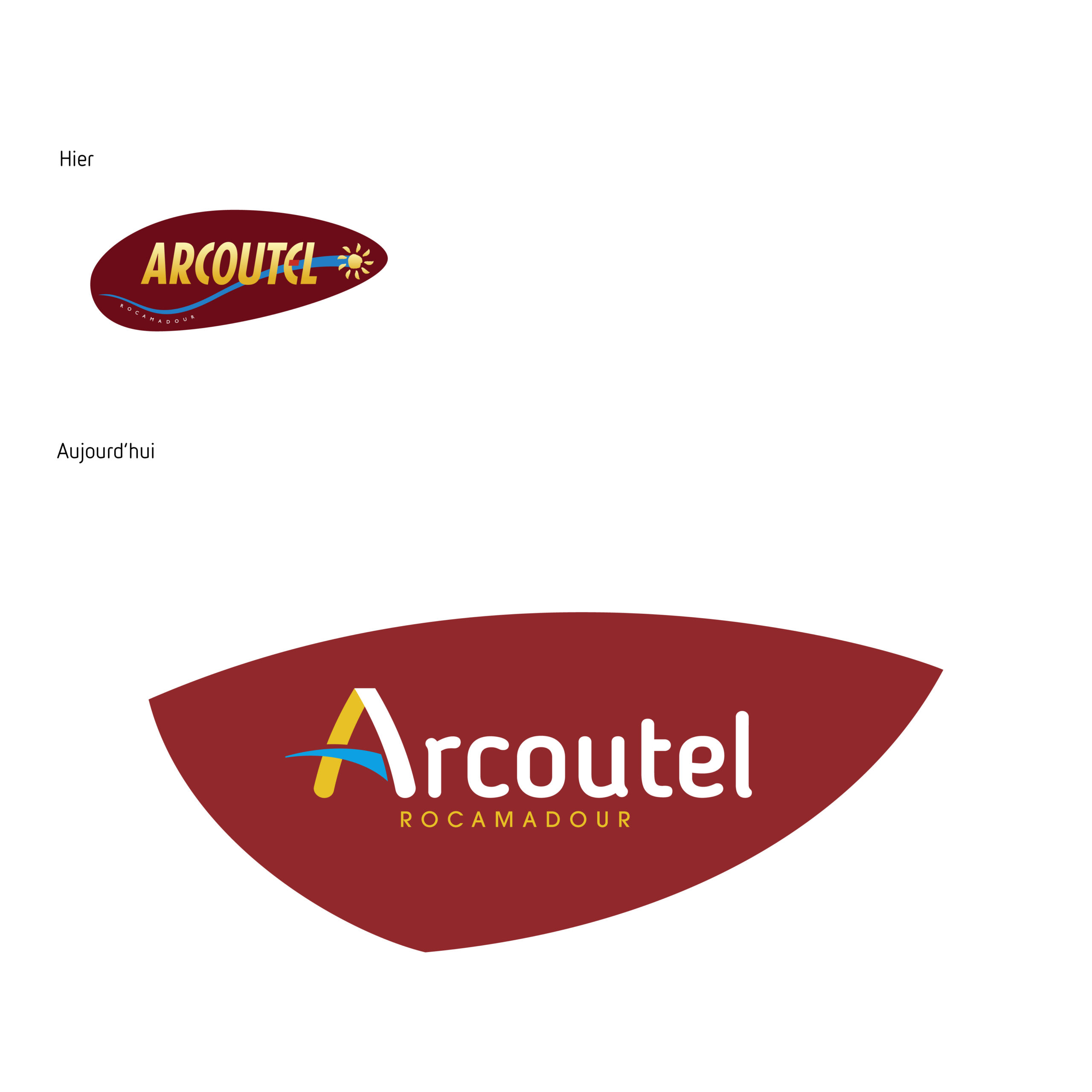 Création logo Arcoutel- avant et après par Graphibus