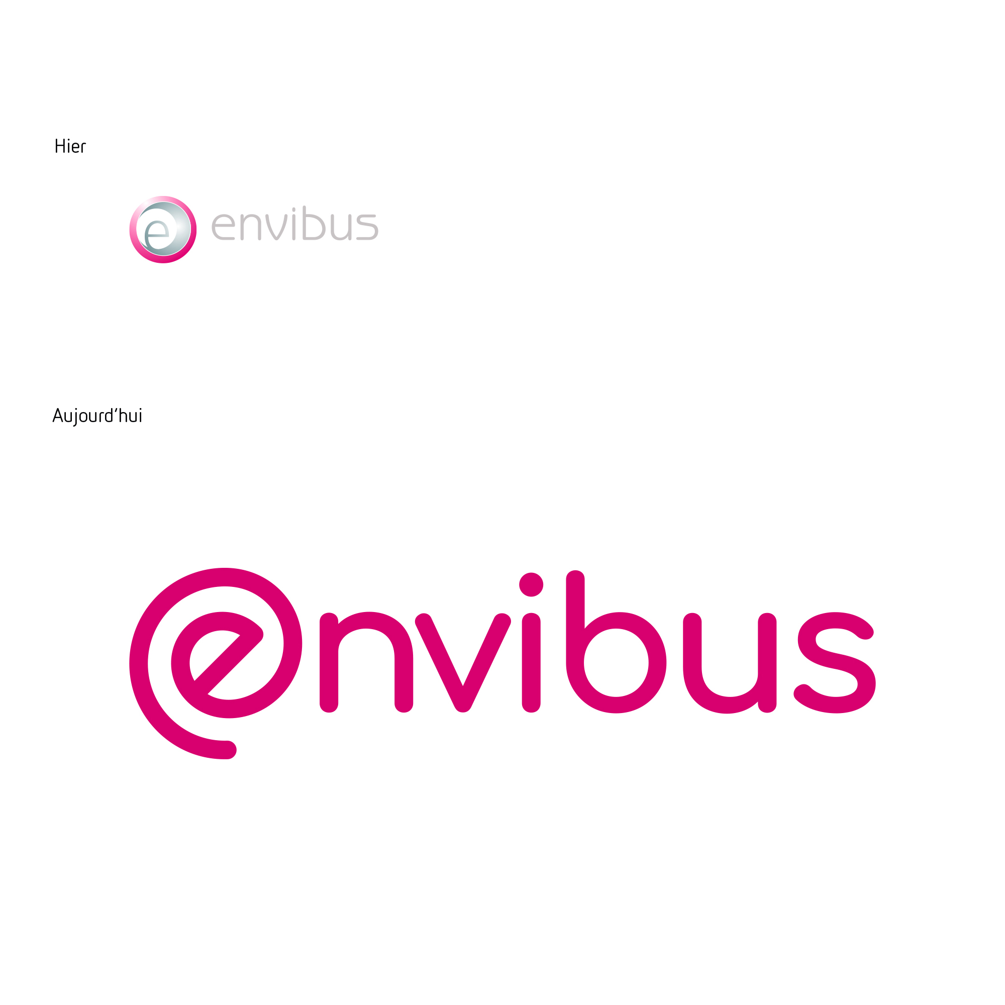 conception logo envibus - avant et après par Graphibus