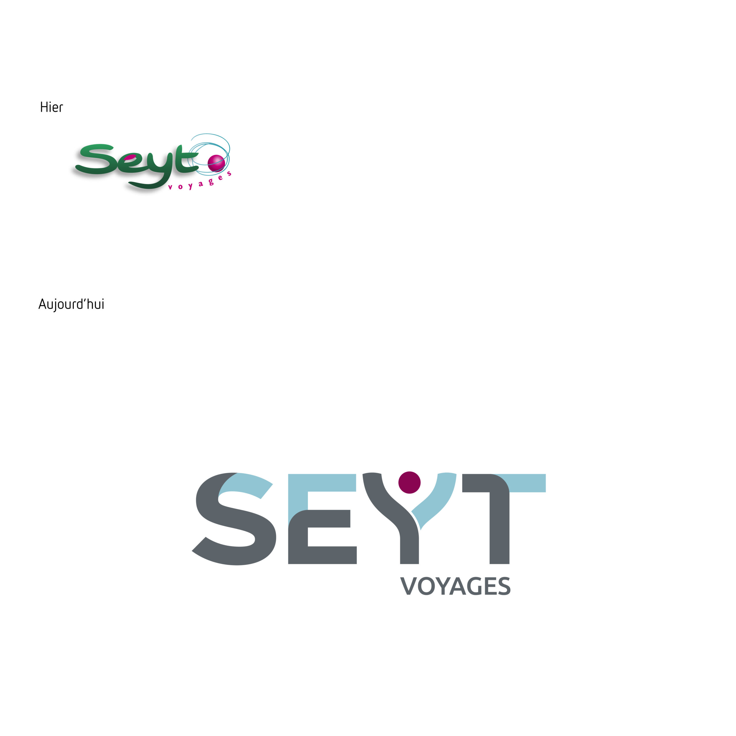 Création logo SEYT - avant et après par Graphibus