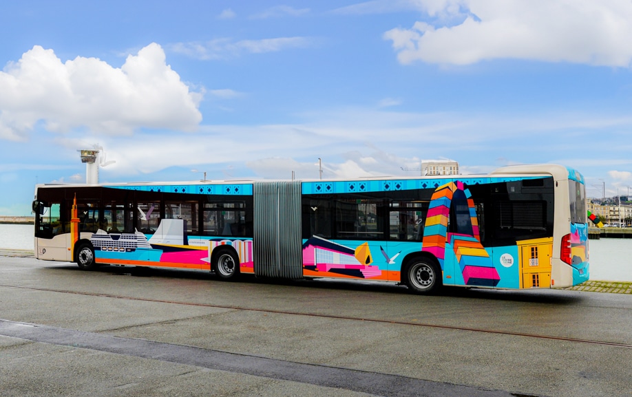 Covering d’autobus articulés