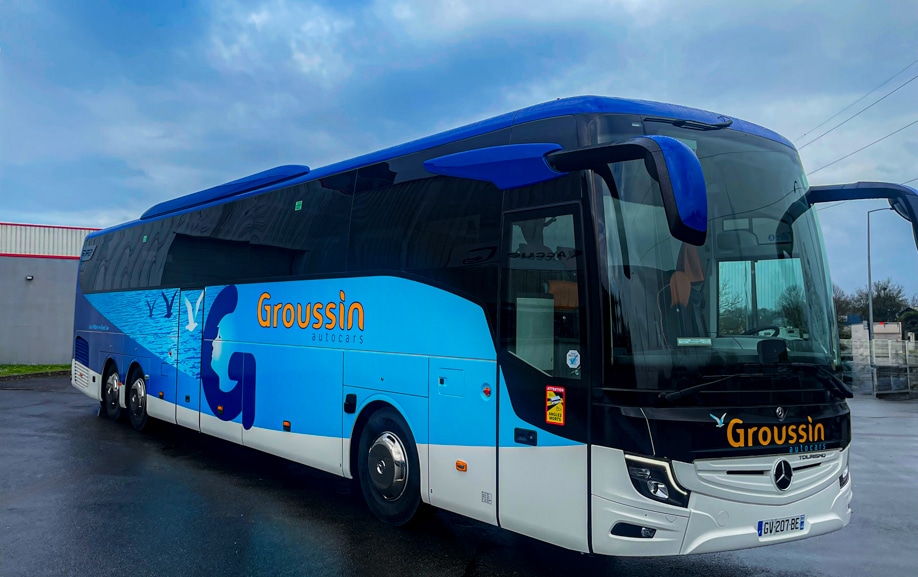 Flocage d'autocar sur Nantes pour Groussin
