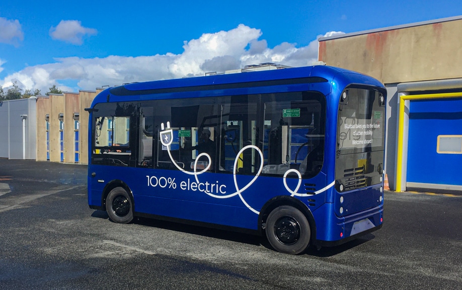 Flocage de navette urbaine Bluebus