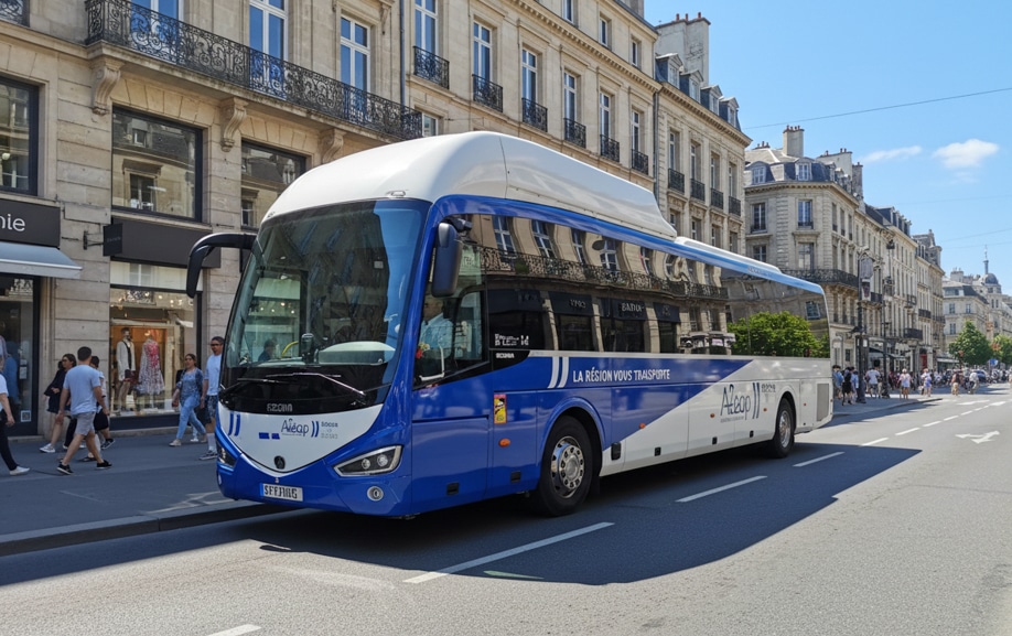 Habillage partiel d'autobus pour Aléop