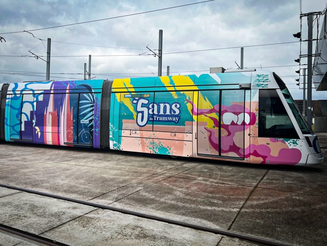 Covering d'un tramway dans le cadre d'un événement