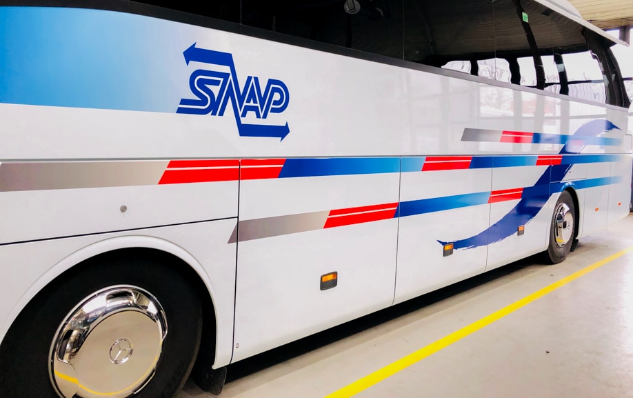 Covering semi intégral d'un autocar