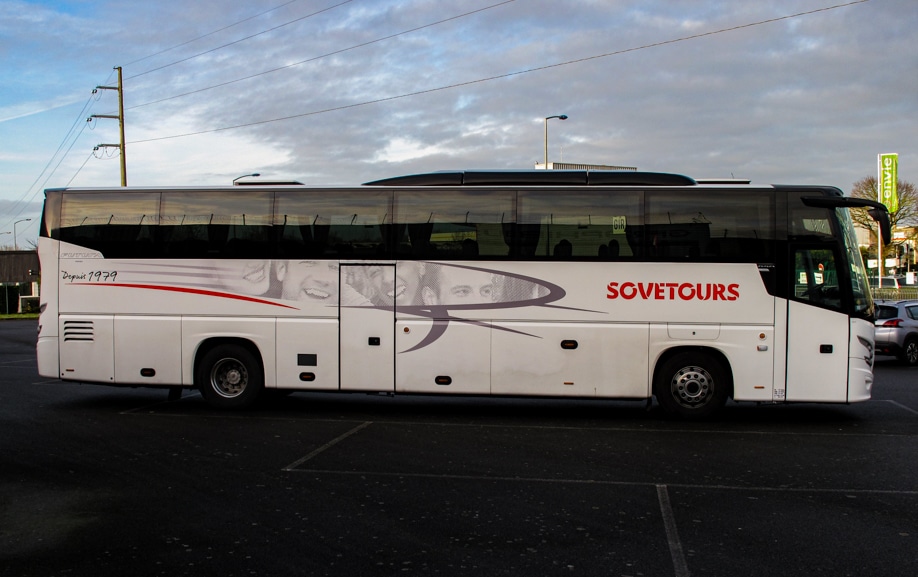 Habillage d’autocar tourisme pour Sovetours