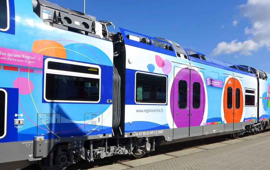 Covering train TER Région Centre réalisé par Graphibus