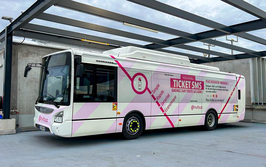 Habillage intégral d’autobus pour le réseau Sophia Antipolis