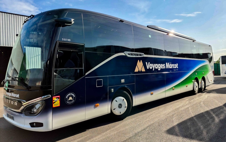 Flocage intégral d'autocar pour les Voyages MARCOT