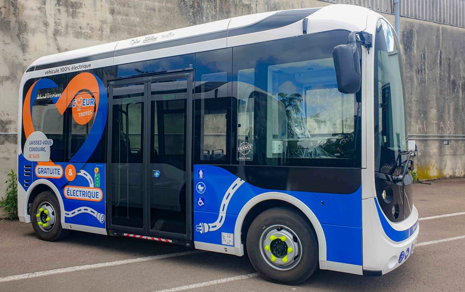 Livrée extérieure navette urbaine électrique