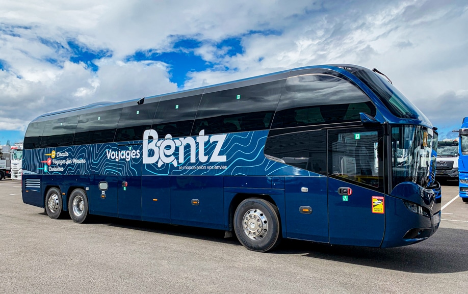 Flocage de flotte d'autocars pour Bentz Voyages